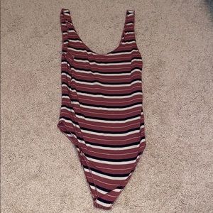 Striped bodysuit